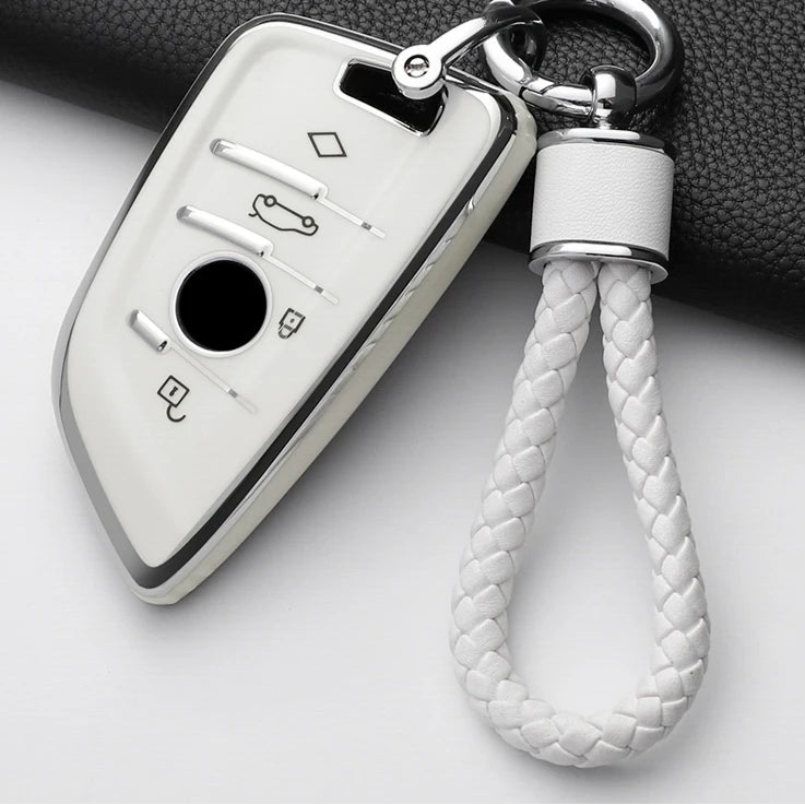 BMW Car Remote Key Case Cover Fob For X1 X3 X4 X5 X6 F15 F16 G30 3 5 7 Series G11 F48 Accessories Keychain