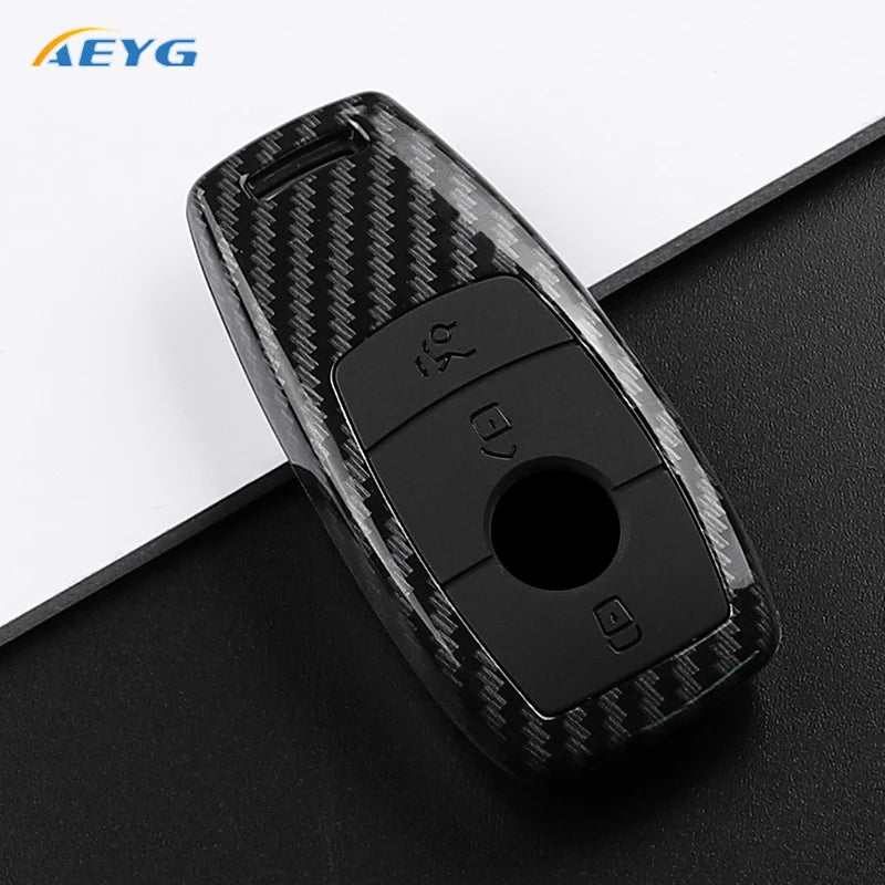 Carbon Fiber Car Key Case Cover For Mercedes Benz A C E S G GLS CLA Class W213 W177 W205 W222 X167 W176 AMG Accessories