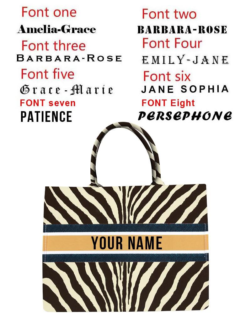 Personalized lady Handbag Canvas Book Tote Bag