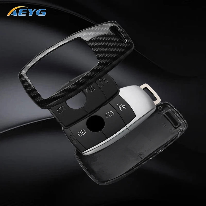 Carbon Fiber Car Key Case Cover For Mercedes Benz A C E S G GLS CLA Class W213 W177 W205 W222 X167 W176 AMG Accessories