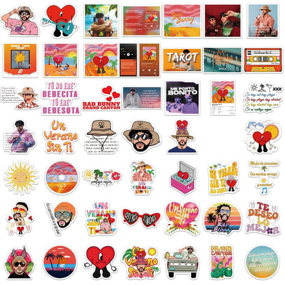 10/25/50pcs Bad Bunny New Album Un Verano Sin Ti Graffiti Stickers Decals Toy DIY Suitcase Phone Laptop Bike Sticker - ESSENTIALS365