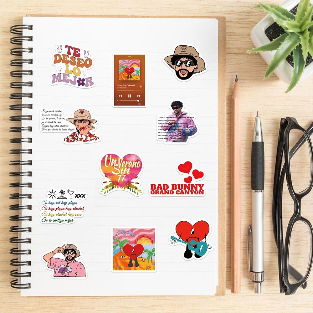 10/25/50pcs Bad Bunny New Album Un Verano Sin Ti Graffiti Stickers Decals Toy DIY Suitcase Phone Laptop Bike Sticker - ESSENTIALS365