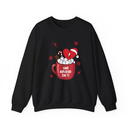 Bad Bunny Christmas Sweatshirt, Retro Vintage Bad Bunny Shirt, Una Navidad Sin Ti Sweatshirt, Pop Music lover Gift,Bad Bunny Xmas Gifts Tees