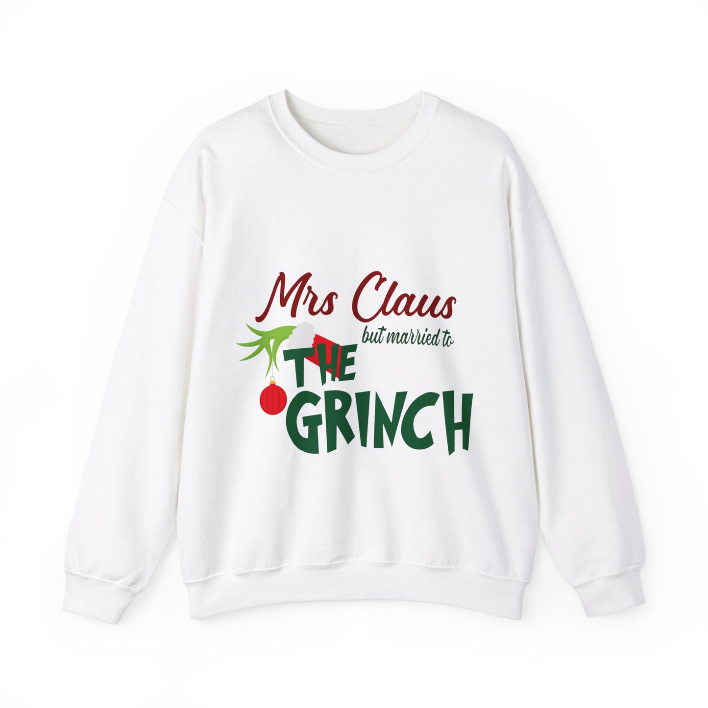 Ms Claus But Married to The Crinch  Unisex Heavy Blend™ Crewneck Sweatshirt