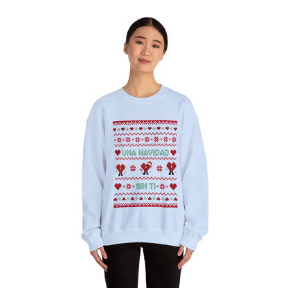 Bad Bunny Christmas Sweatshirt, Retro Vintage Bad Bunny Shirt, Una Navidad Sin Ti Sweatshirt, Pop Music lover Gift,Bad Bunny Xmas Gifts Tees