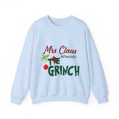 Ms Claus But Married to The Crinch  Unisex Heavy Blend™ Crewneck Sweatshirt