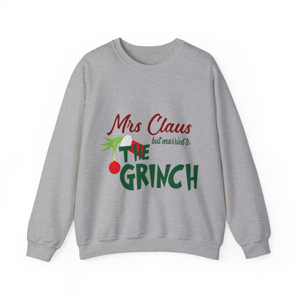 Ms Claus But Married to The Crinch  Unisex Heavy Blend™ Crewneck Sweatshirt