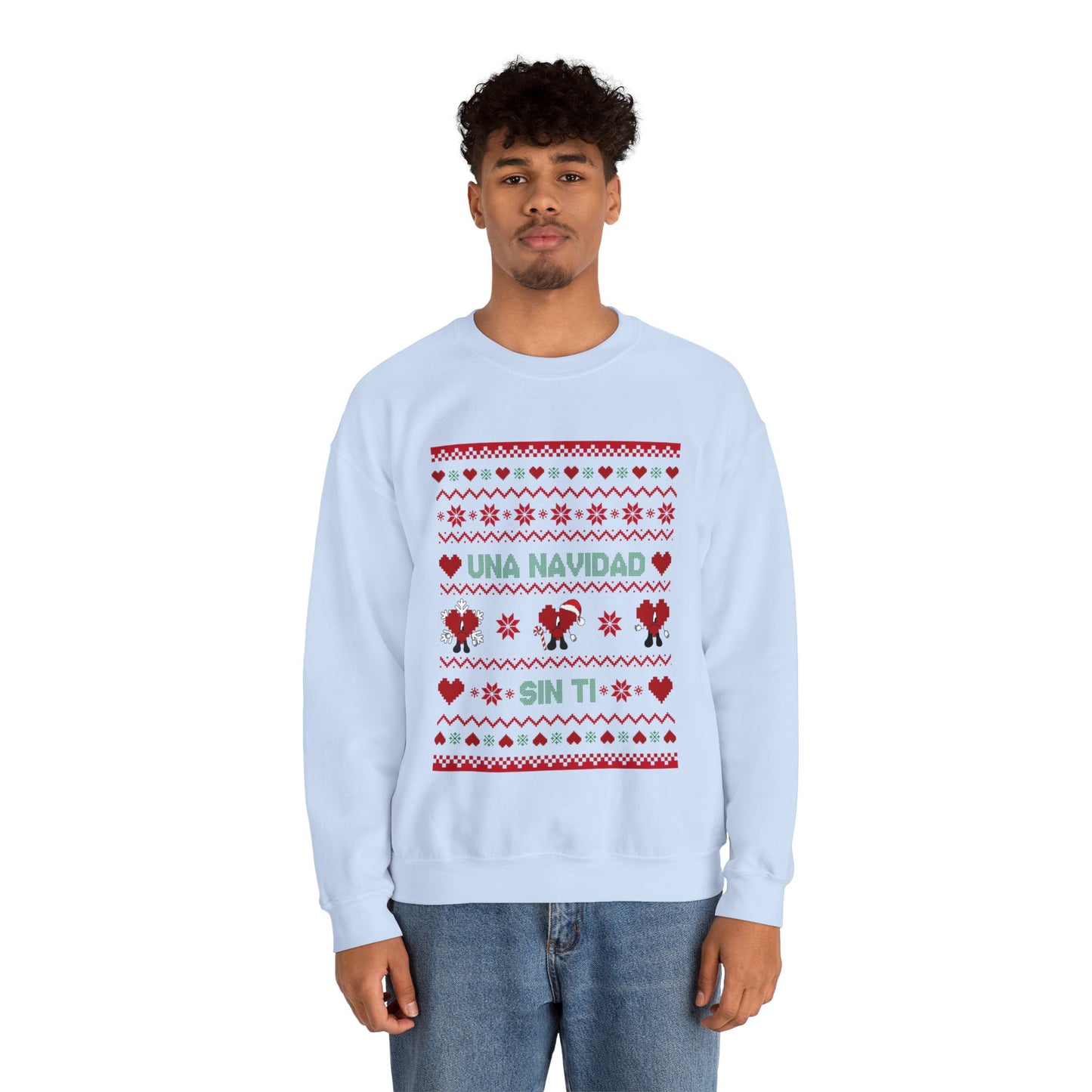 Bad Bunny Christmas Sweatshirt, Retro Vintage Bad Bunny Shirt, Una Navidad Sin Ti Sweatshirt, Pop Music lover Gift,Bad Bunny Xmas Gifts Tees