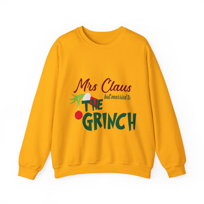 Ms Claus But Married to The Crinch  Unisex Heavy Blend™ Crewneck Sweatshirt