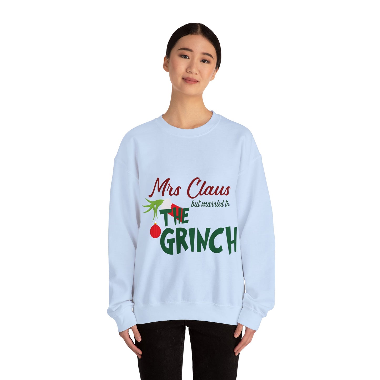 Ms Claus But Married to The Crinch  Unisex Heavy Blend™ Crewneck Sweatshirt