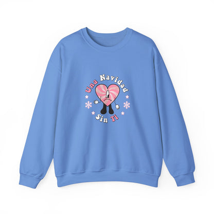 Bad Bunny Christmas Sweatshirt, Retro Vintage Bad Bunny Shirt, Una Navidad Sin Ti Sweatshirt, Pop Music lover Gift,Bad Bunny Xmas Gifts Tees