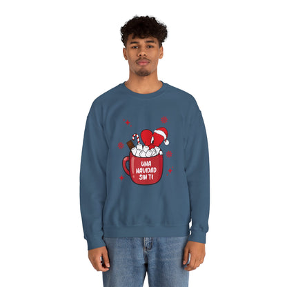 Bad Bunny Christmas Sweatshirt, Retro Vintage Bad Bunny Shirt, Una Navidad Sin Ti Sweatshirt, Pop Music lover Gift,Bad Bunny Xmas Gifts Tees