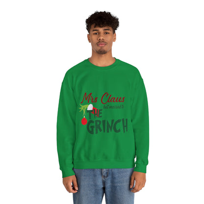 Ms Claus But Married to The Crinch  Unisex Heavy Blend™ Crewneck Sweatshirt