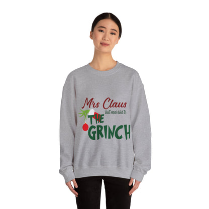 Ms Claus But Married to The Crinch  Unisex Heavy Blend™ Crewneck Sweatshirt