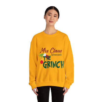 Ms Claus But Married to The Crinch  Unisex Heavy Blend™ Crewneck Sweatshirt