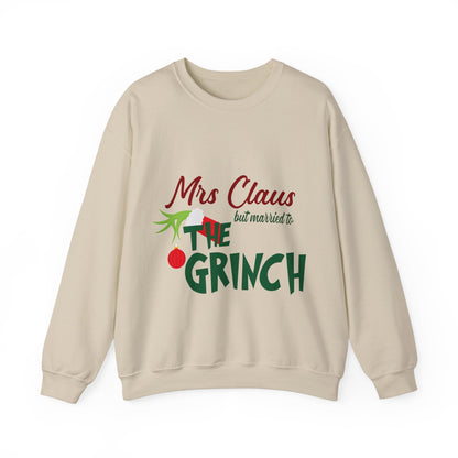 Ms Claus But Married to The Crinch  Unisex Heavy Blend™ Crewneck Sweatshirt