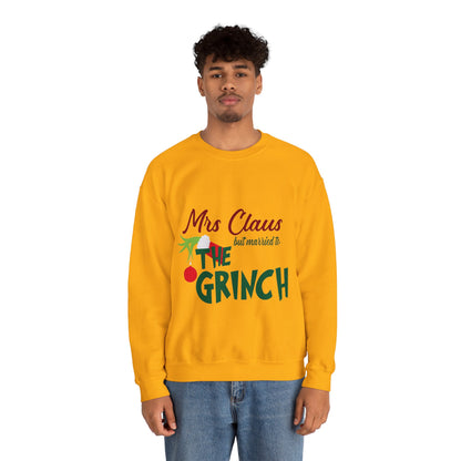 Ms Claus But Married to The Crinch  Unisex Heavy Blend™ Crewneck Sweatshirt