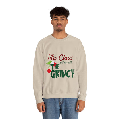 Ms Claus But Married to The Crinch  Unisex Heavy Blend™ Crewneck Sweatshirt