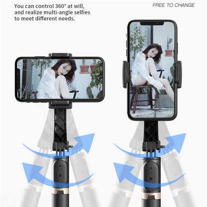 Stabilizer Selfie Stick Foldable Wireless Tripod with Bluetooth Shutter Monopod for IOS, Android