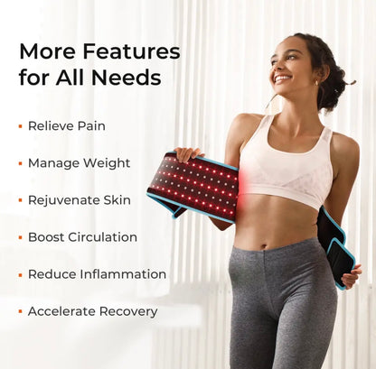 Red Light Therapy Belt| Pain Relief, Fat Reduction, Body Contouring, 660nm:850nm