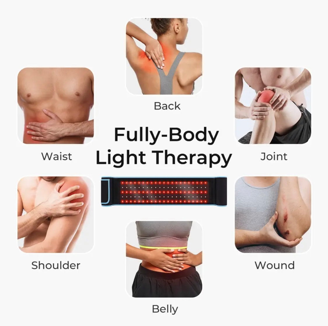 Red Light Therapy Belt| Pain Relief, Fat Reduction, Body Contouring, 660nm:850nm