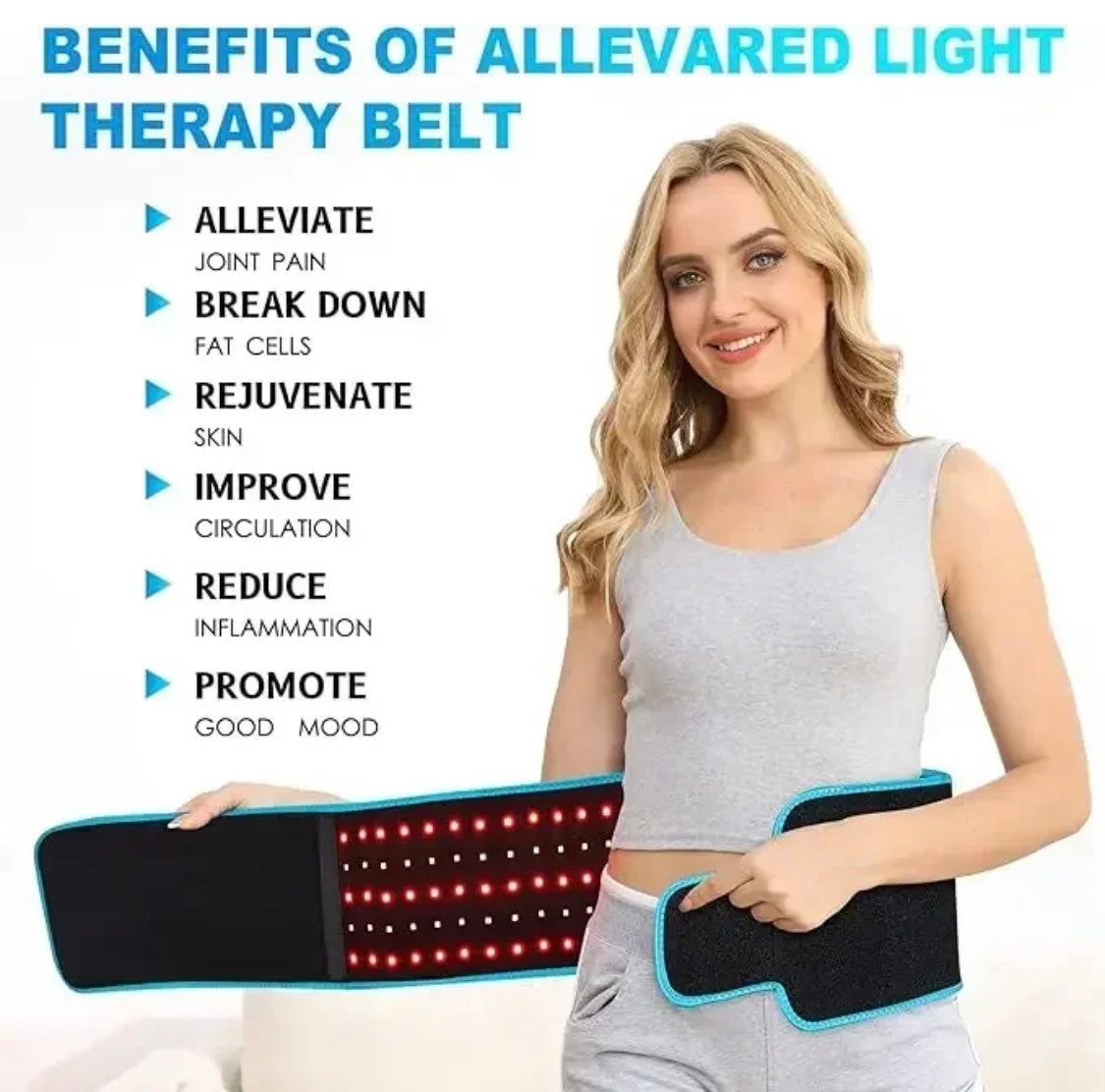 Red Light Therapy Belt| Pain Relief, Fat Reduction, Body Contouring, 660nm:850nm