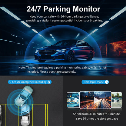 Dash Camera for Car 1440P Video Recorder Voice Control 24H Parking Mode App Control Night Vision