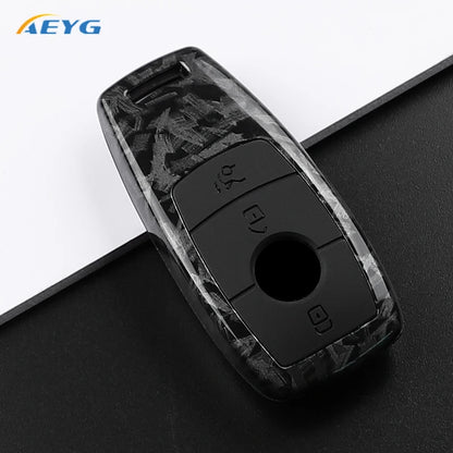 Carbon Fiber Car Key Case Cover For Mercedes Benz A C E S G GLS CLA Class W213 W177 W205 W222 X167 W176 AMG Accessories