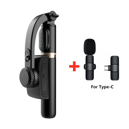 Stabilizer Selfie Stick Foldable Wireless Tripod with Bluetooth Shutter Monopod for IOS, Android