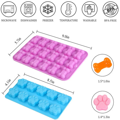 Silicone Paw Cake Bone Chcoolate Moulds Non-Stick Food Grade Candy Jelly Molds