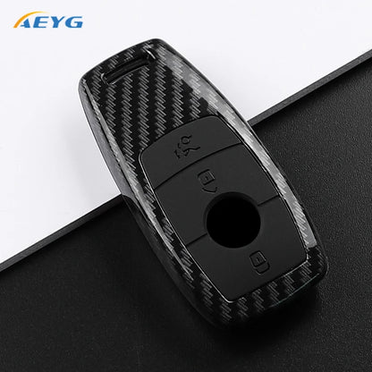 Carbon Fiber Car Key Case Cover For Mercedes Benz A C E S G GLS CLA Class W213 W177 W205 W222 X167 W176 AMG Accessories
