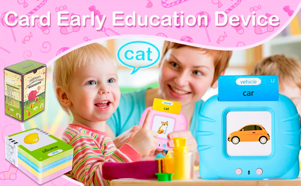 Talking Flash Cards Early Educational Toys  Baby Boys Girls Preschool Learning Reading Machine  Interactive Gift