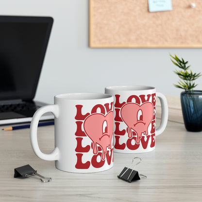 Bad Bunny Valentine LOVE Ceramic Mug 11oz - ESSENTIALS365