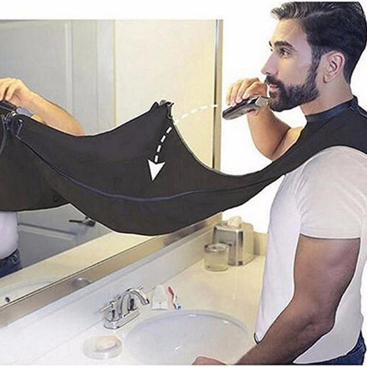 Man Bathroom Apron Male Beard Apron Razor Holder Hair Shave Beard Catcher Waterproof Floral Cloth Household Cleaning Protector - ESSENTIALS365