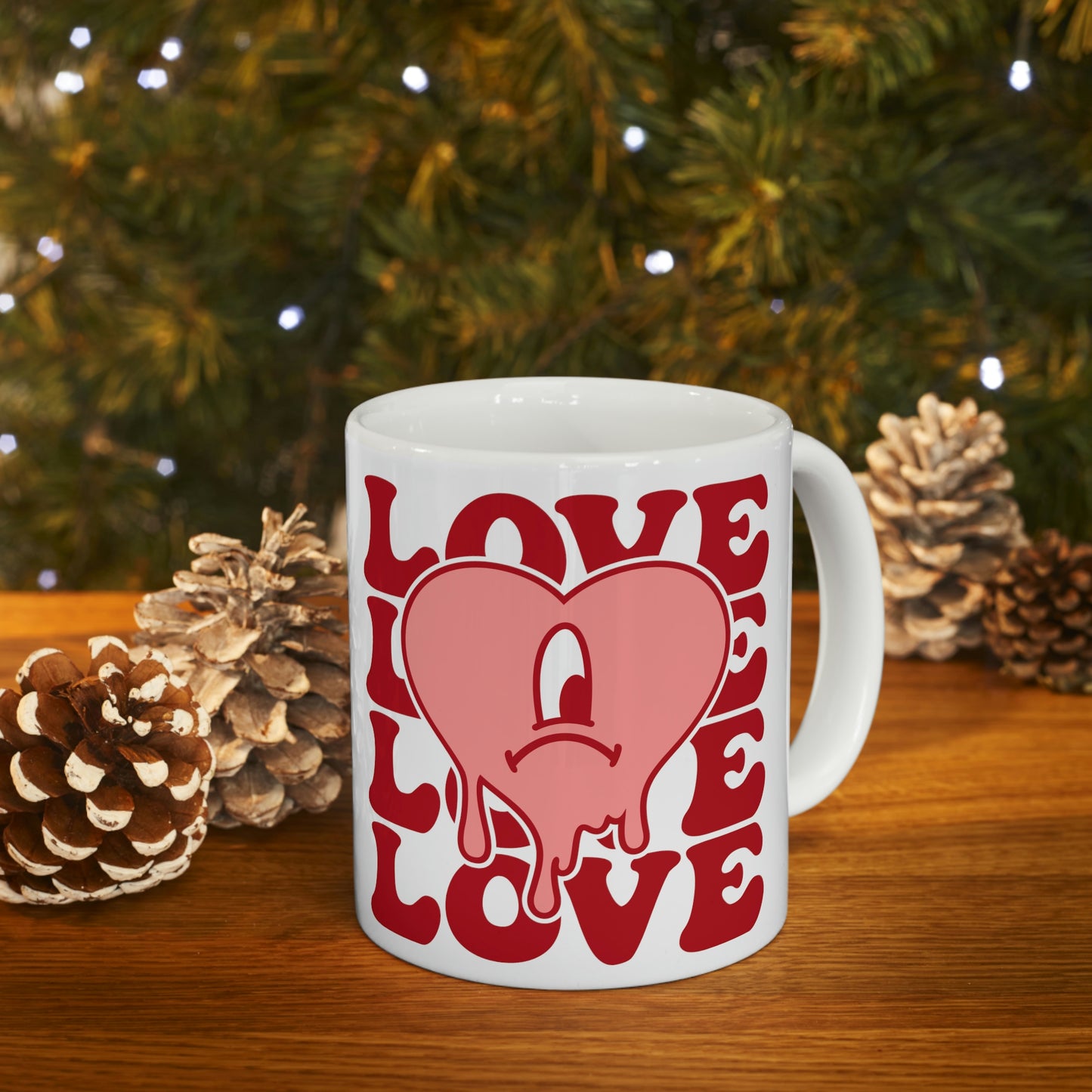 Bad Bunny Valentine LOVE Ceramic Mug 11oz - ESSENTIALS365