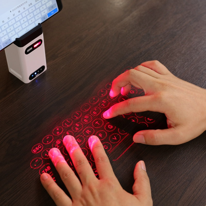 Bluetooth virtual laser keyboard Wireless Projection mini keyboard Portable for computer Phone pad Laptop With Mouse function - ESSENTIALS365