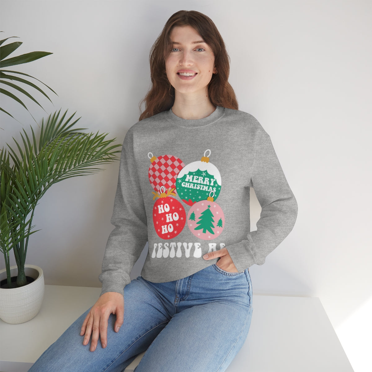 Christmas Sweatshirt, Christmas Sweater, Christmas Crewneck, Christmas Tree Sweatshirt, Holiday Sweaters, Winter SweatshirtUnisex Heavy Blend™ Crewneck Sweatshirt - ESSENTIALS365