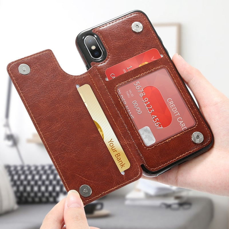 IPHONE CASE Retro Leather Case - ESSENTIALS365