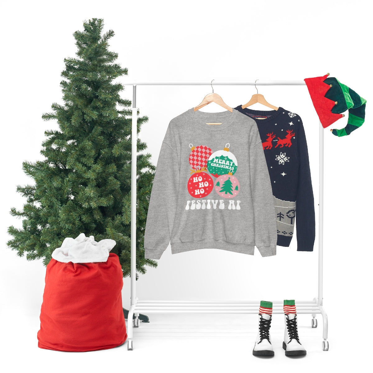 Christmas Sweatshirt, Christmas Sweater, Christmas Crewneck, Christmas Tree Sweatshirt, Holiday Sweaters, Winter SweatshirtUnisex Heavy Blend™ Crewneck Sweatshirt - ESSENTIALS365