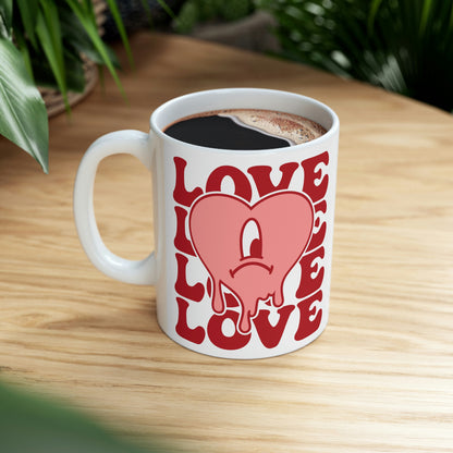 Bad Bunny Valentine LOVE Ceramic Mug 11oz - ESSENTIALS365