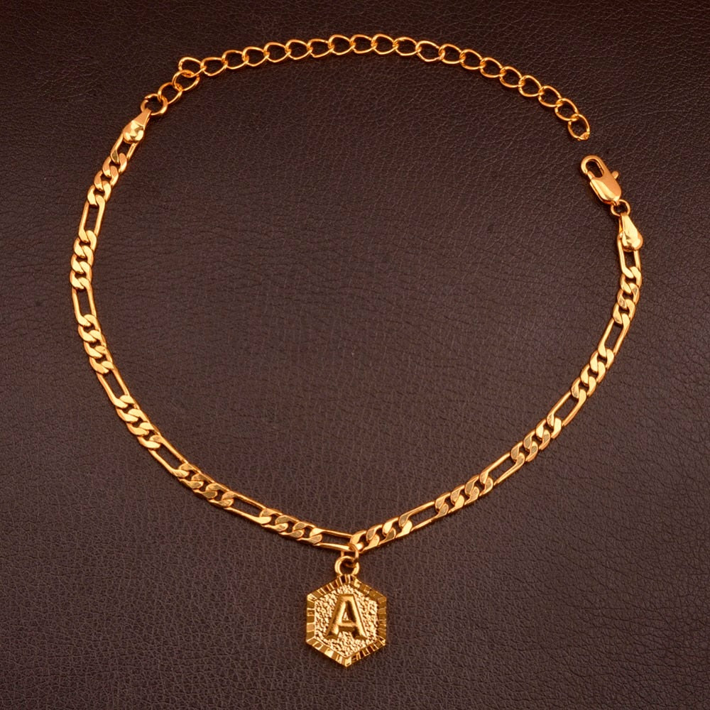 Extender Chain / A-Z Initial Letter Anklet for Women - ESSENTIALS365