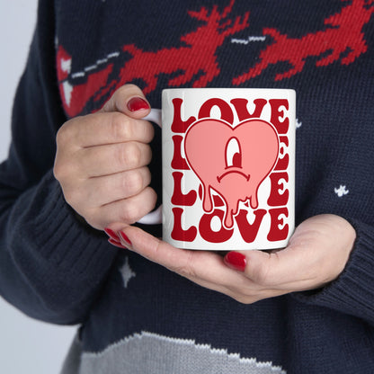 Bad Bunny Valentine LOVE Ceramic Mug 11oz - ESSENTIALS365