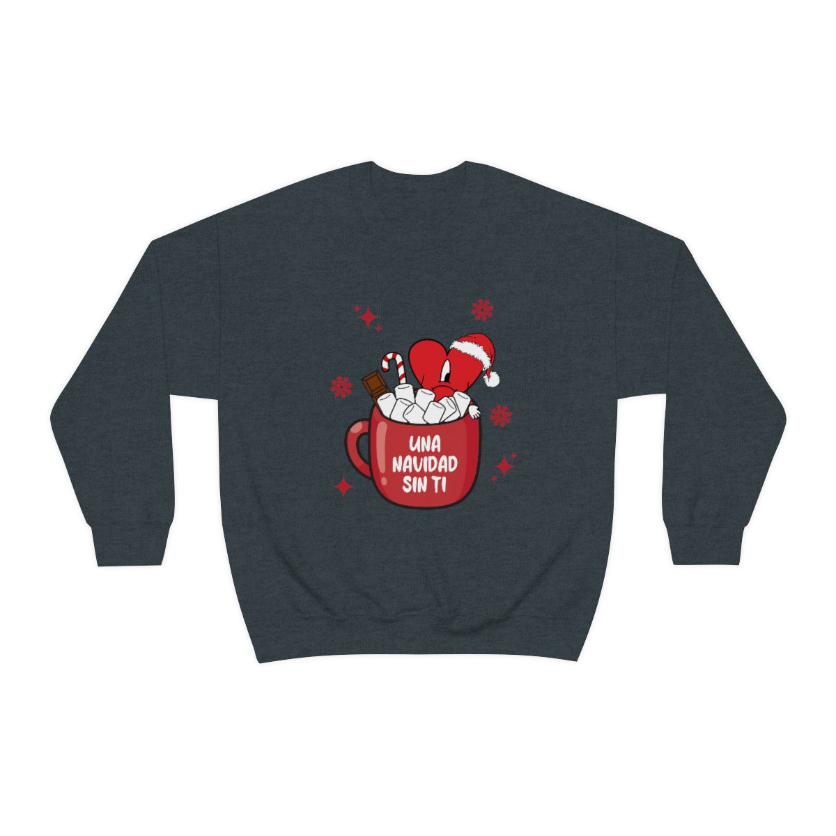 Bad Bunny Christmas Sweatshirt, Retro Vintage Bad Bunny Shirt, Una Navidad Sin Ti Sweatshirt, Pop Music lover Gift,Bad Bunny Xmas Gifts Tees - ESSENTIALS365