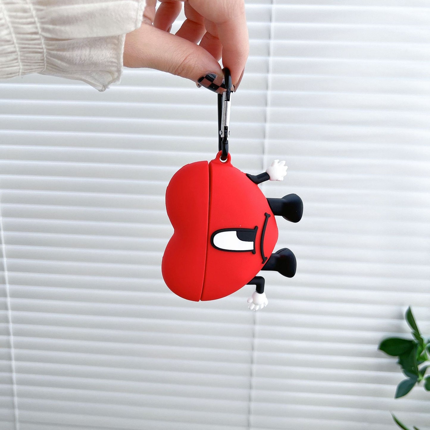 3D Red Bad Bunny Heart Earphone Case - ESSENTIALS365