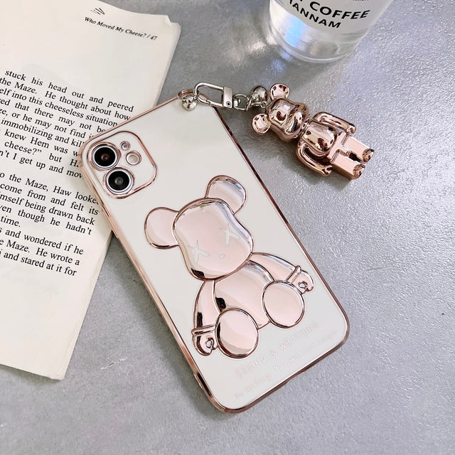 3D Bear Chain Phone Case for iPhones - ESSENTIALS365