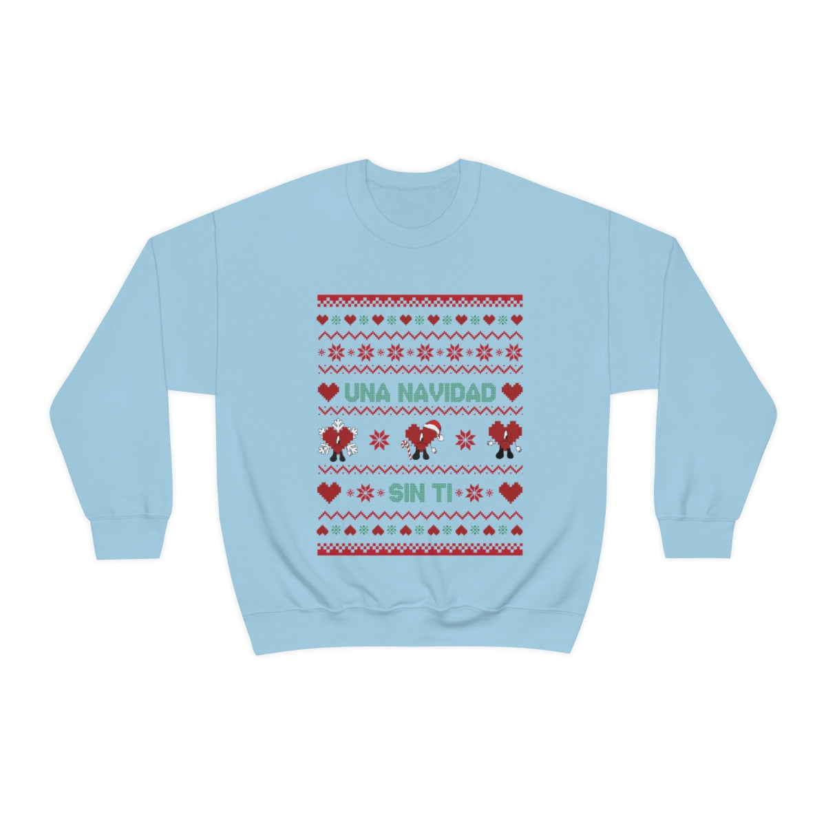 Bad Bunny Christmas Sweatshirt, Retro Vintage Bad Bunny Shirt, Una Navidad Sin Ti Sweatshirt, Pop Music lover Gift,Bad Bunny Xmas Gifts Tees - ESSENTIALS365