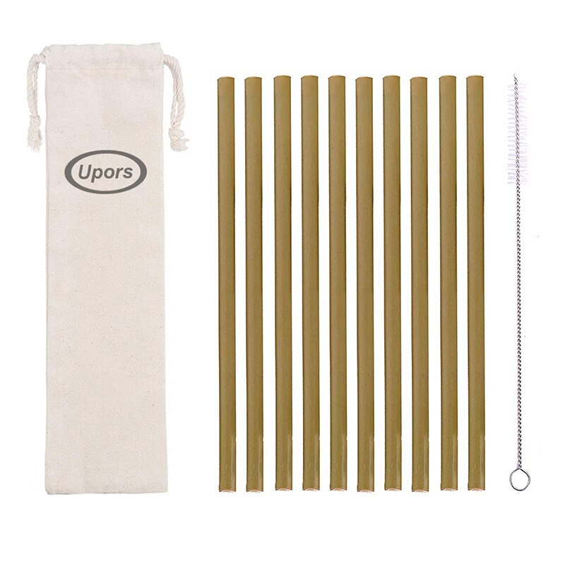 Natural organic bamboo straw set - ESSENTIALS365