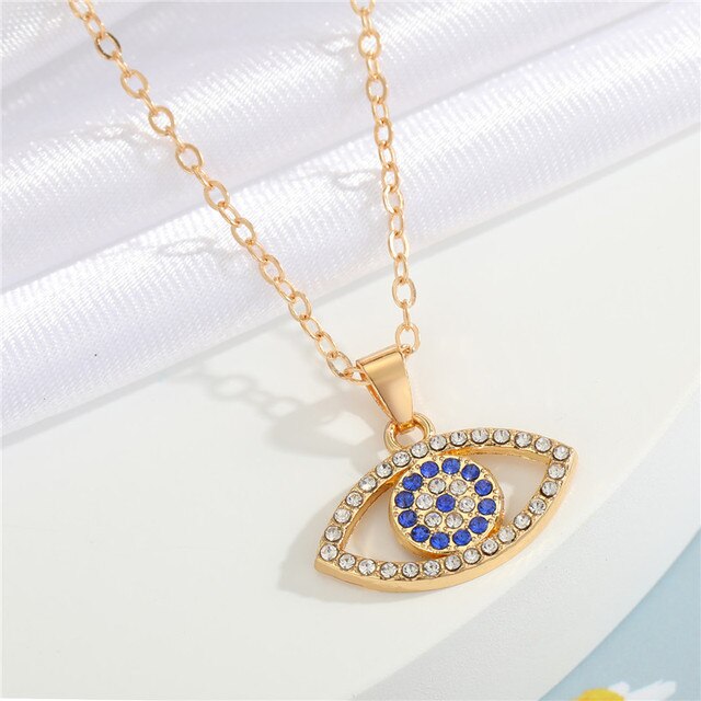 Crystal Turkish Evil Eye Necklace - ESSENTIALS365