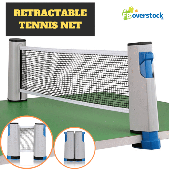 Easy Install Retractable Table Tennis Net - ESSENTIALS365