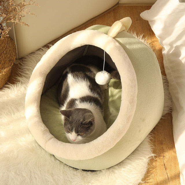 Sweet Cat Bed Warm Pet Basket - ESSENTIALS365